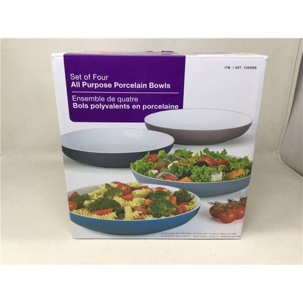 Set of Four All Purpose Porcelain Bowls