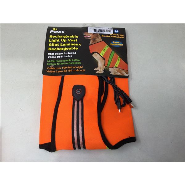 Paws Rechargeable Light-up Vest (M)
