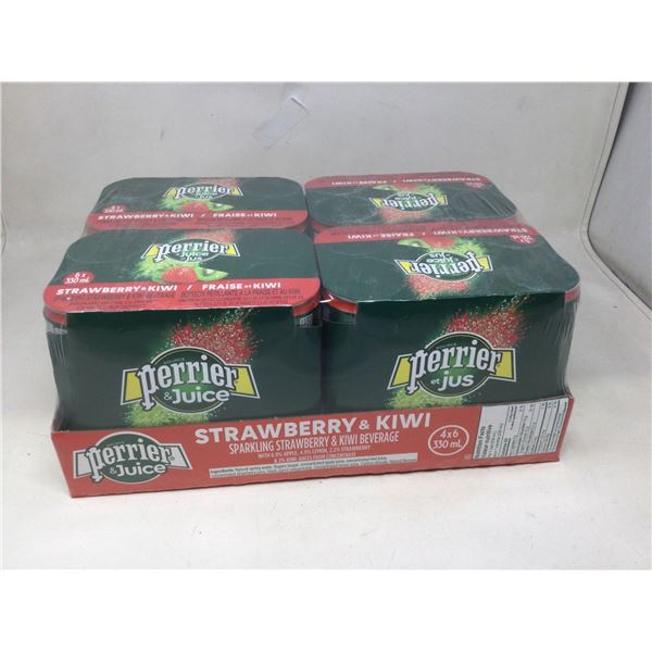 Perrier Juice- Strawberry & Kiwi Sparkling Beverage (4 x 6 x 330ml)