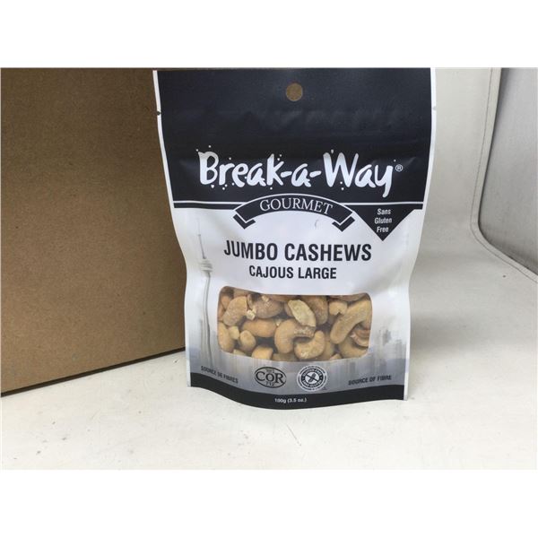 Case of Break-a-Way Jumbo Cashews (12 x 100g)