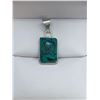 Image 1 : Turquoise Gemstone, Silver Plated Pendant