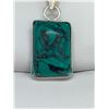 Image 3 : Turquoise Gemstone, Silver Plated Pendant