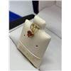 Image 2 : 14KT Gold Garnet Heart- Birthstone Pendant
