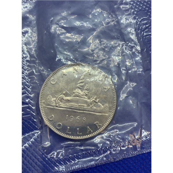 Sealed Royal Canadian Mint 1968 Voyageur Dollar Coin