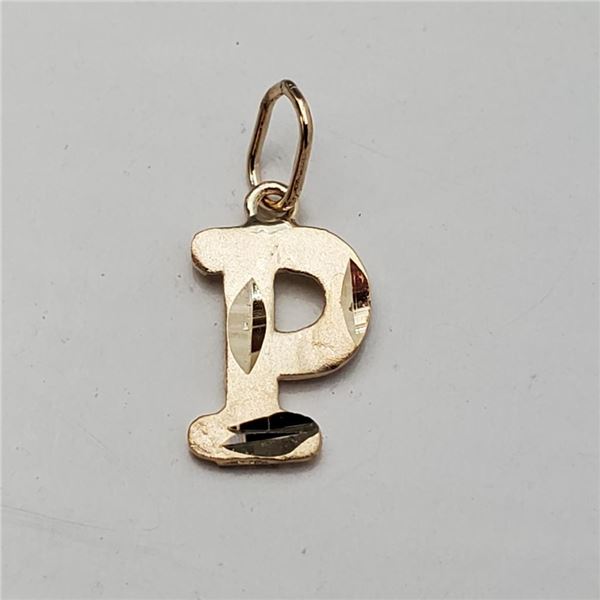 10K Yellow Gold Letter "P" Pendant (~weight 0.32g), Suggested Retail Value $160