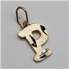 Image 2 : 10K Yellow Gold Letter "P" Pendant (~weight 0.32g), Suggested Retail Value $160