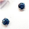 Image 3 : 14K White Gold 2 Fancy Diamond(0.38ct) Blue Diamond Studs Earrings (~weight 0.4g), Made in Canada, S