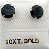 Image 1 : 10K White Gold Moissanite(1.5ct) 10K Marked Studs , 2 Basket Set Round Cut Black Moissanite Earrings
