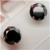 Image 3 : 10K White Gold Moissanite(1.5ct) 10K Marked Studs , 2 Basket Set Round Cut Black Moissanite Earrings