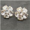 Image 1 : Silver White Topaz(9.6ct) 925 Marked Earrings (~weight 5.8g), Suggested Retail Value $200
