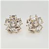 Image 3 : Silver White Topaz(9.6ct) 925 Marked Earrings (~weight 5.8g), Suggested Retail Value $200