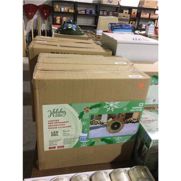 Holiday Living 22in LED Lighted Red Ornament