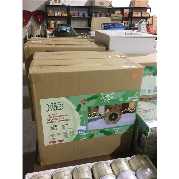 Holiday Living 22in LED Lighted Red Ornament