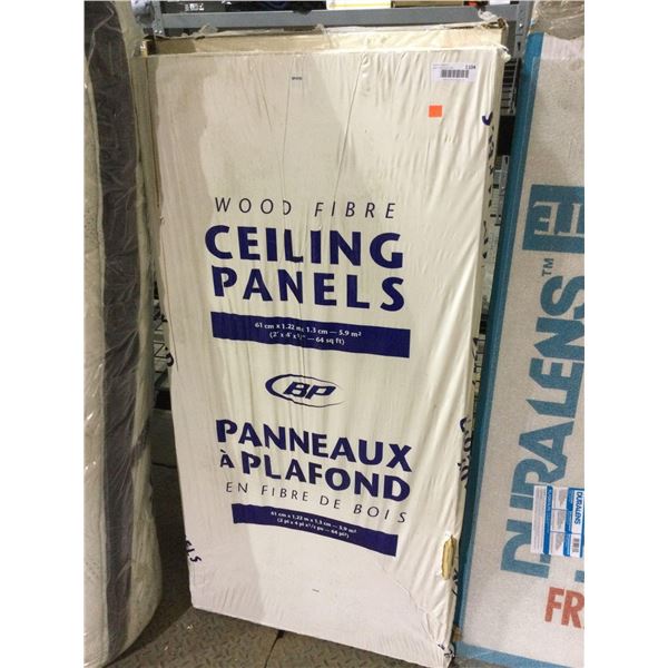 Wood Fibre Ceiling Panels (2ft x 4ft - 64 sq ft)