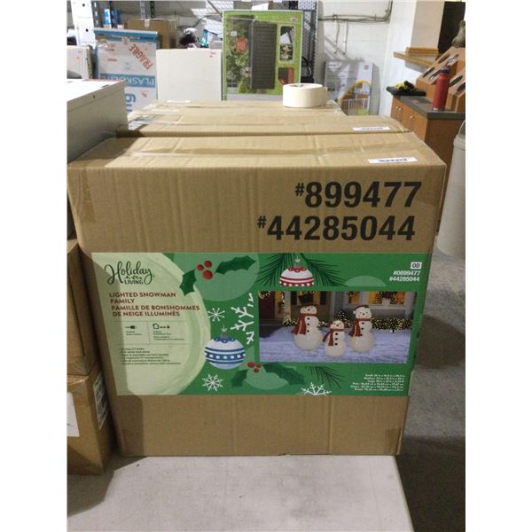 Holiday Living Lighted Snowman Family
