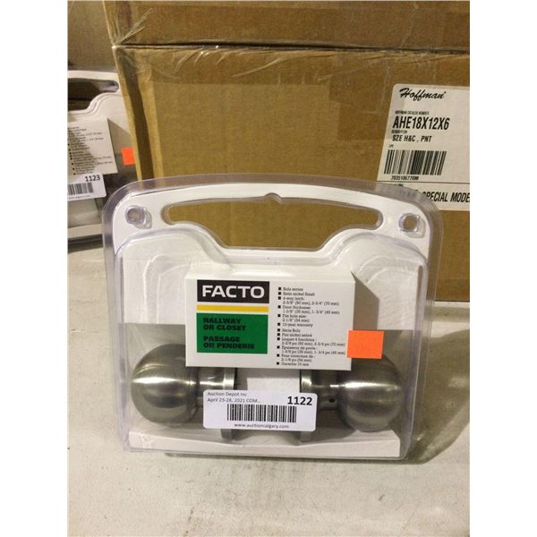 Facto Hallway or Closet Door Knob