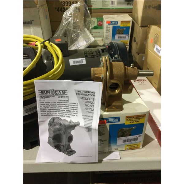 Burcam Brass Gear Pump - Model: 700721-3/4