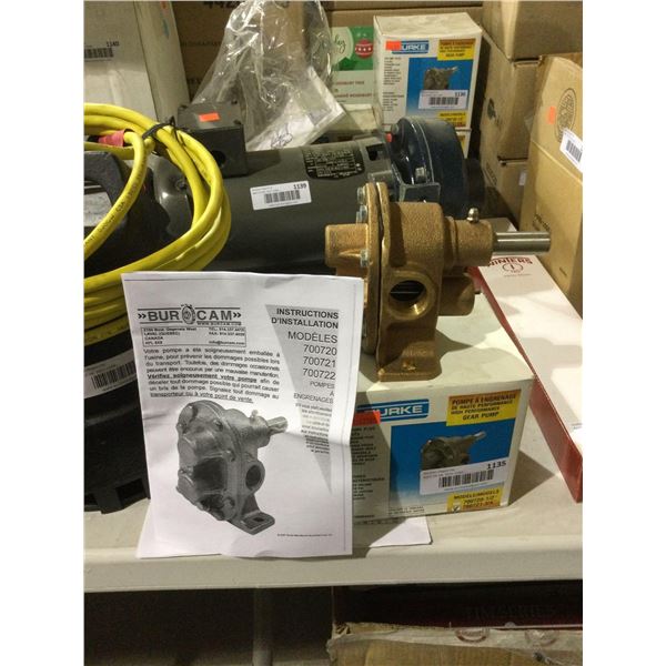 Burcam Brass Gear Pump - Model: 700721-3/4