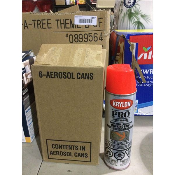 Case of Krylon Water Based Marking Paint Aerosol Cans (5 x 482g)