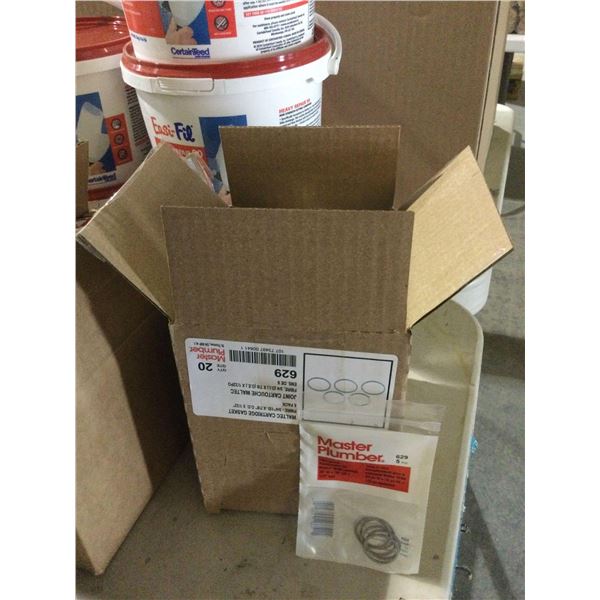 Case of ~20 Master Plumber Fibre Gasket 3/4in ID x 7/8in OD x 1/32in