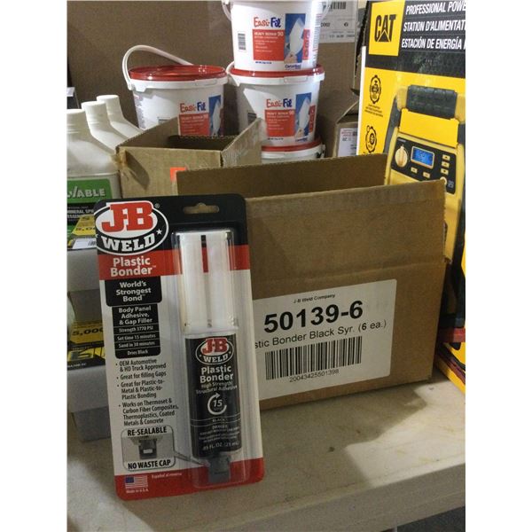 Case of 6 JB Weld Plastic Bonder Adhesive