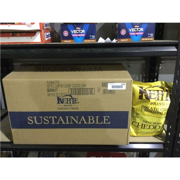 Case of Kettle Brand New York Cheddar Potato Chips (12 x 220g)