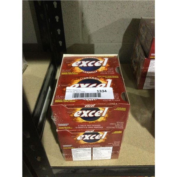 Excel Cinnamon Gum (12 pc x 12pk) Lot of 3