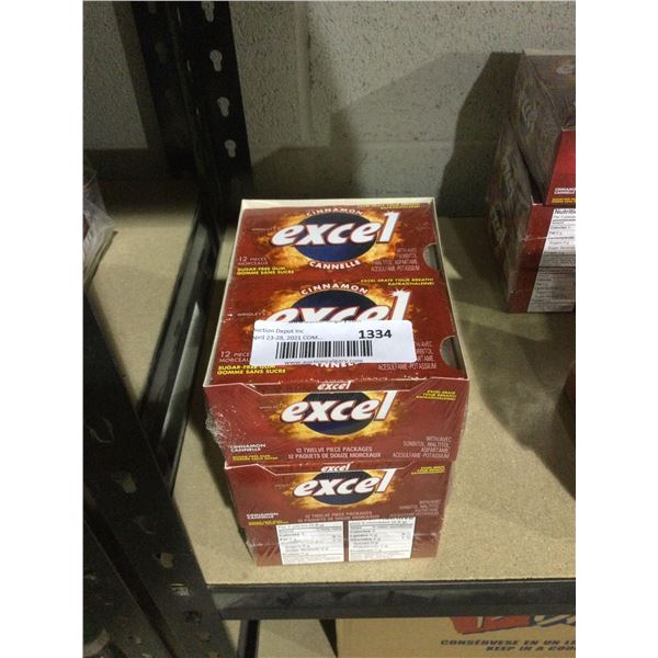 Excel Cinnamon Gum (12 pc x 12pk) Lot of 3