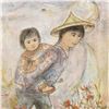 Image 2 : "The Great Wall" Limited Edition Lithograph by Edna Hibel (1917-2014), Numbered