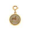 Image 1 : Hermes Gold Tone Corozo Top Pendant