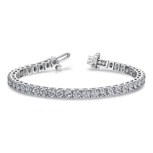 14K White Gold 25.67CTW Diamond Bracelet, (SI2-SI3/G-H)