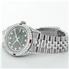 Image 4 : Rolex Mens SS Black String Diamond Lugs & Ruby Oyster Perpetaul Datejust 36MM