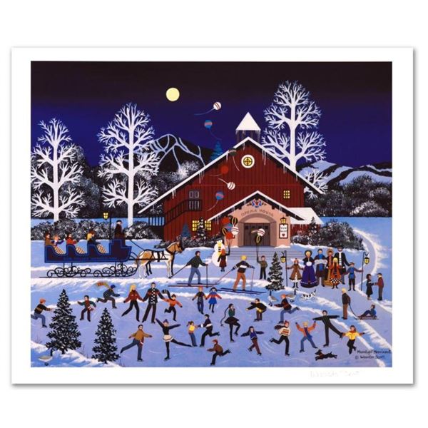 Jane Wooster Scott,  Moonlight Merriment  Hand Signed Limited Edition Lithograph