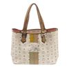 Image 1 : MCM White Visetos Coated Canvas Lion Shopper Tote