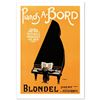 Image 1 : RE Society, "Pianos A Bord" Hand Pulled Lithograph, Image Originally by P.F. Gri