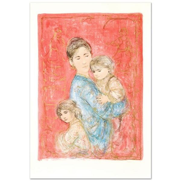  Sonya and Family  Limited Edition Lithograph by Edna Hibel (1917-2014), Numbere