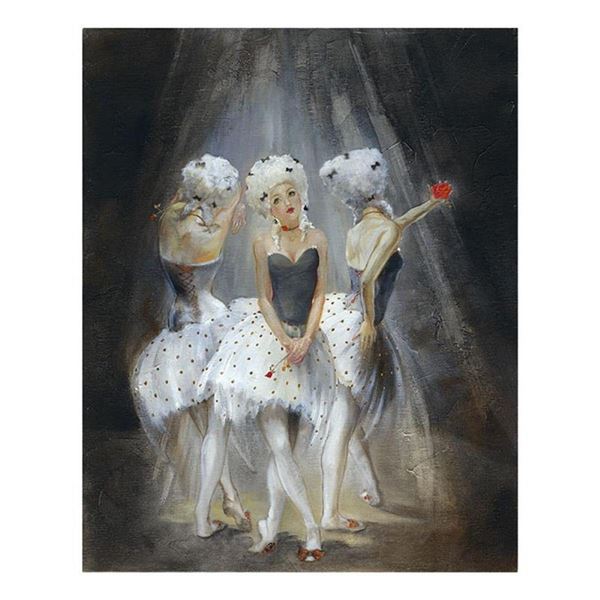 Lena Sotskova, "Old Play" Hand Signed, Artist Embellished Limited Edition Giclee