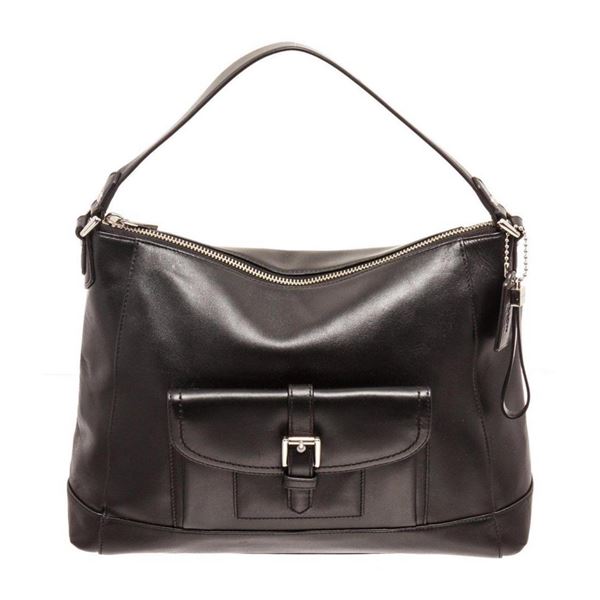 Coach Black Charlie Leather Hobo Bag