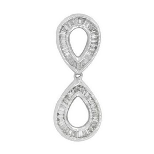 18k White Gold 0.56CTW Diamond Pendant, (SI3 /H-I)