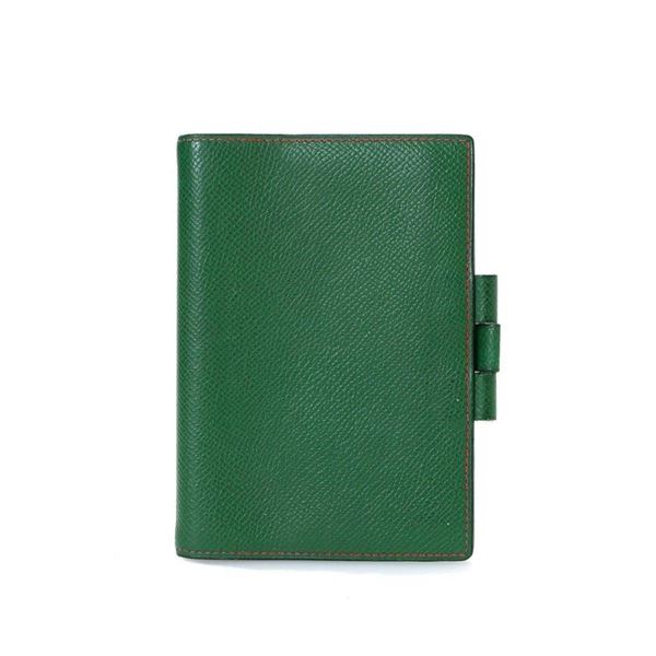 Hermes Green Leather Agenda Cover PM Wallet