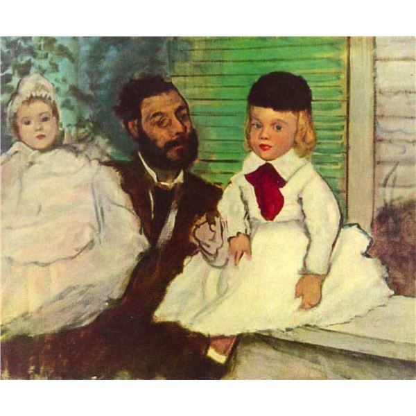 Edgar Degas - Portrait Of Count Lepic And His Daughters