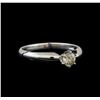 Image 1 : 14KT White Gold 0.33 ctw Round Cut Diamond Solitaire Ring