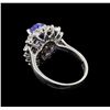 Image 3 : 3.27 ctw Tanzanite and Diamond Ring - 14KT White Gold