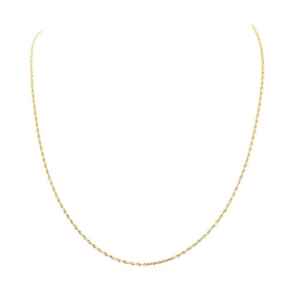 Twenty-Three Inch Rope Chain - 14KT Yellow Gold