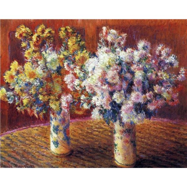 Claude Monet - Two Vases with Chrysanthemums