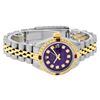 Image 3 : Rolex Ladies 2 Tone YG/SS Purple Diamond & Ruby Oyster Perpetaul Datejust Wristw