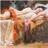 Image 2 : Pino (1939-2010), "Restless Beauty" Artist Embellished Limited Edition on Canvas