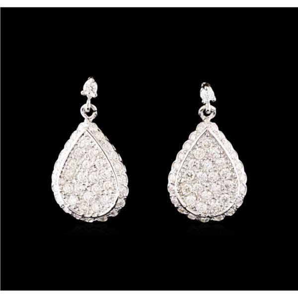 14KT White Gold 2.02 ctw Diamond Earrings