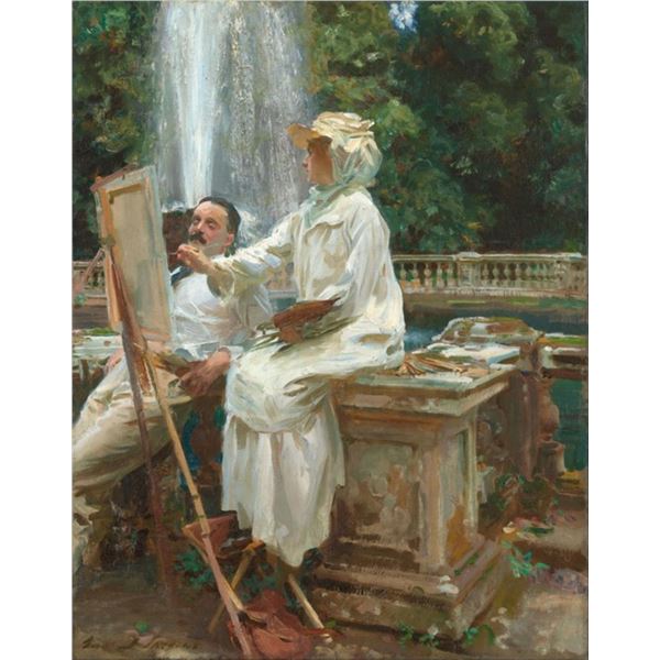 Sargent - The Fountain in Villa Torlonia Italy