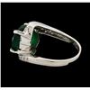 Image 3 : 4.91 ctw Emerald and Diamond Ring - 14KT White Gold